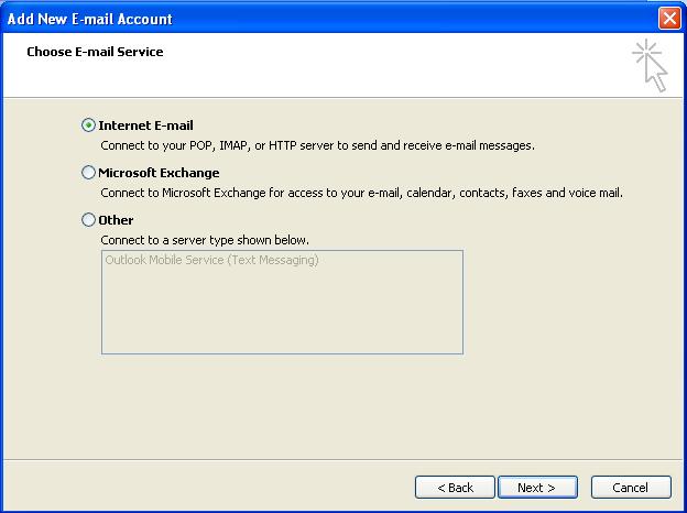 Outlook 2007: Internet Email
